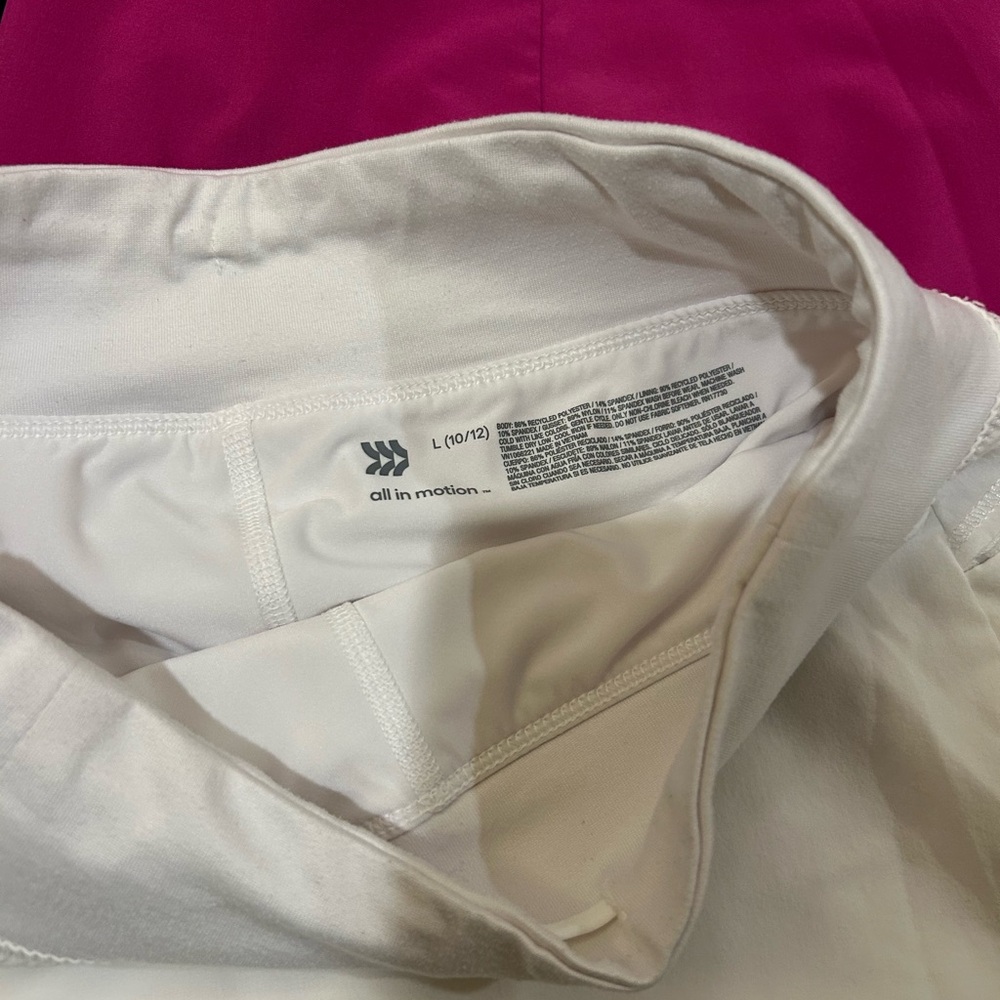 Bundle of 3 Girl’s All in Motion Skorts/Skirts Size L (10-12) Pink,White,Navy - Picture 7 of 7